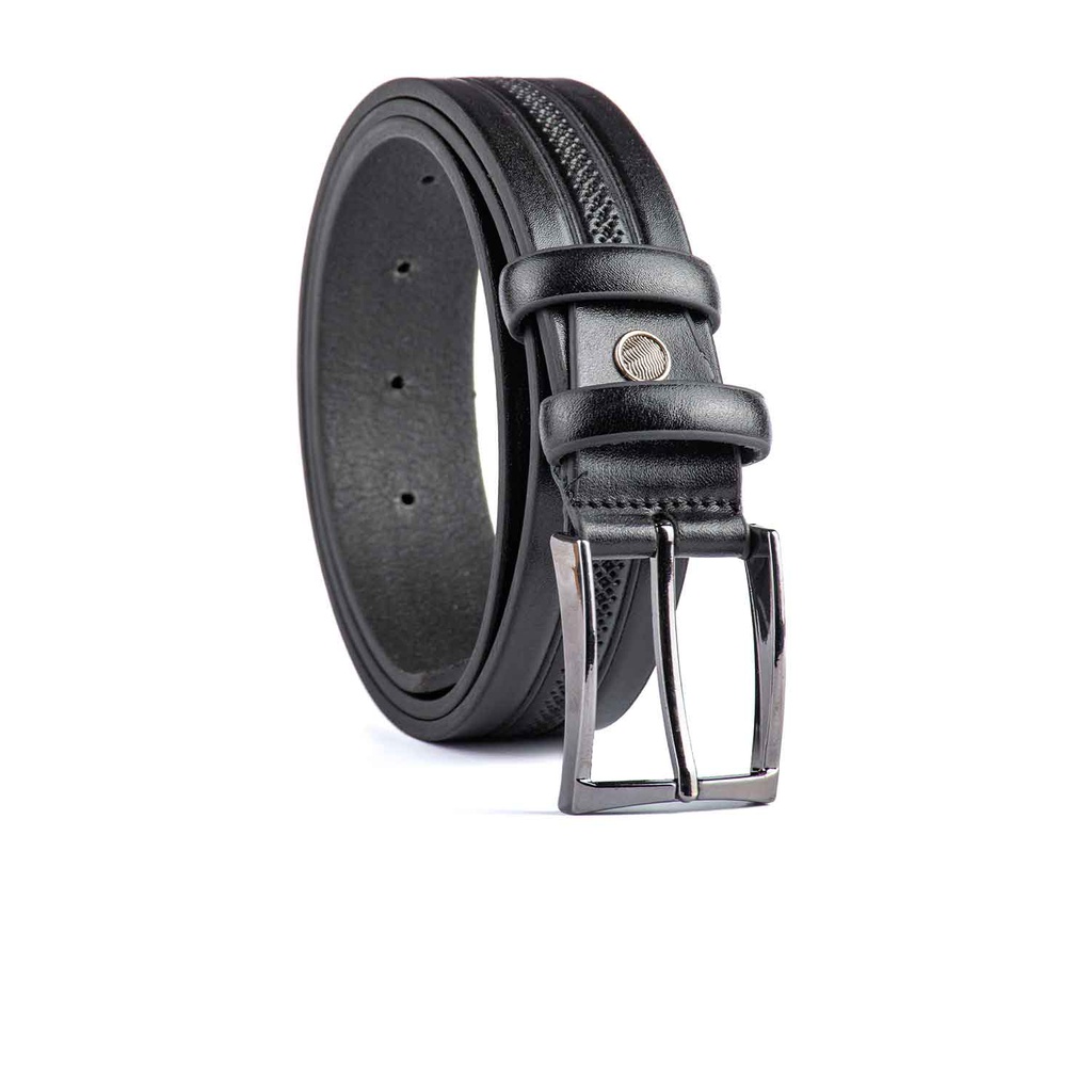 [155] Leather Belt Model 155 (1CL32-35) (42(105cm), Black)