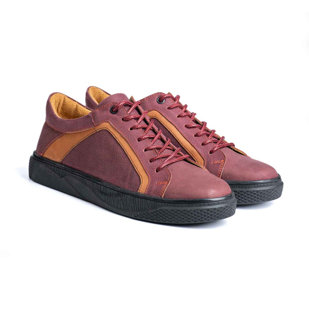 [516] Women's Mania Vans shoes (Nubuck) (Crimson - Honey, 36)