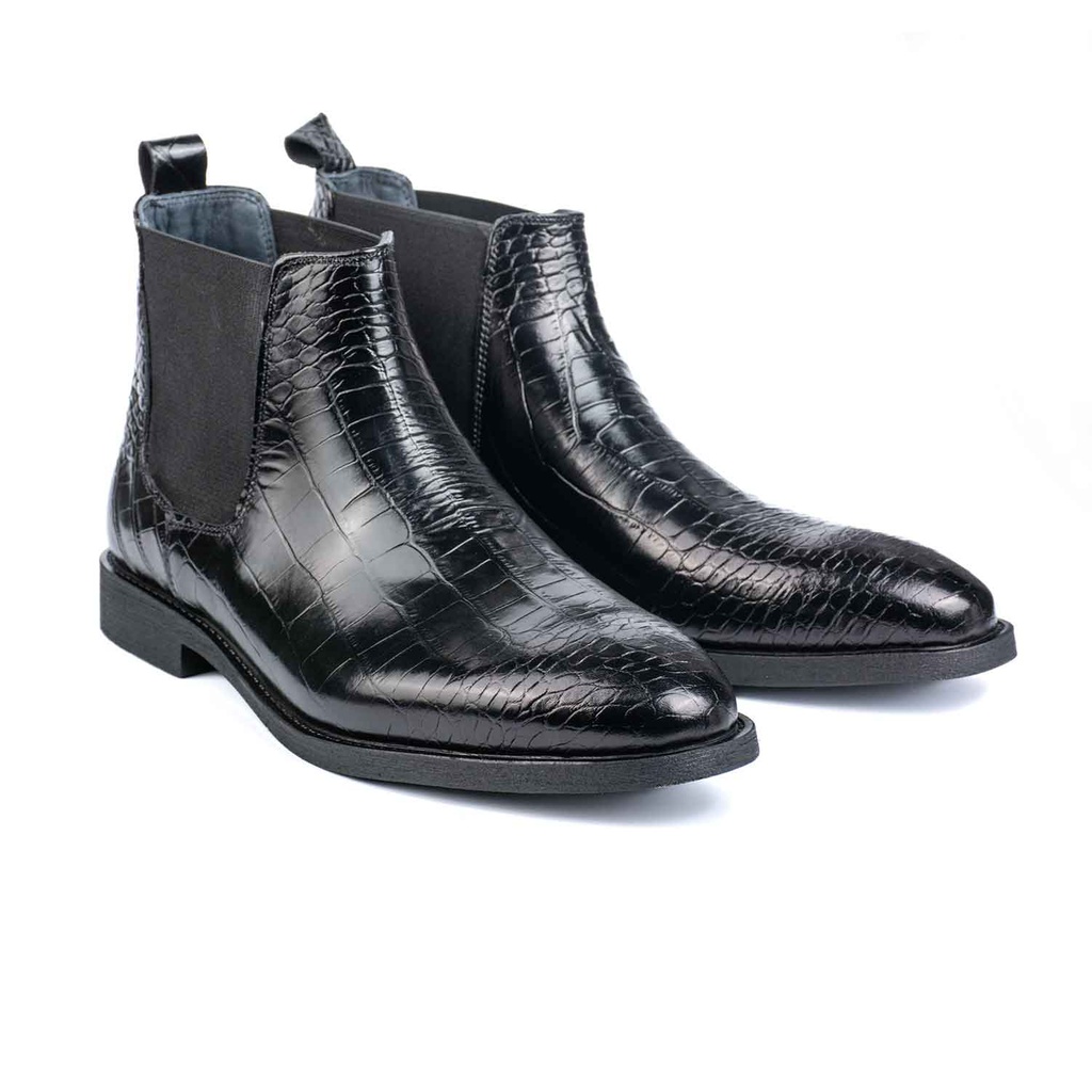 Chelsea Leather Boots (Croco)