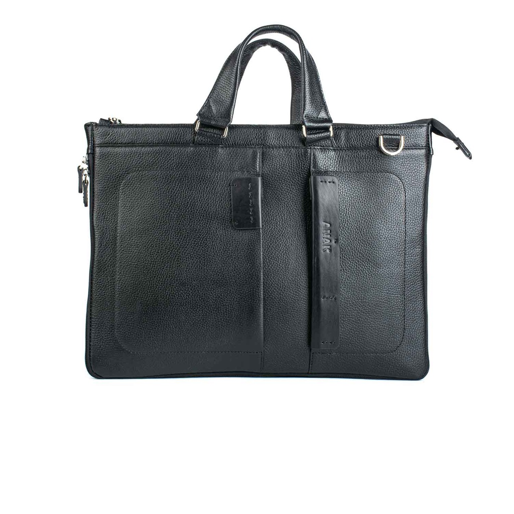 [152] Picado leather briefcase (Floater) (Black)