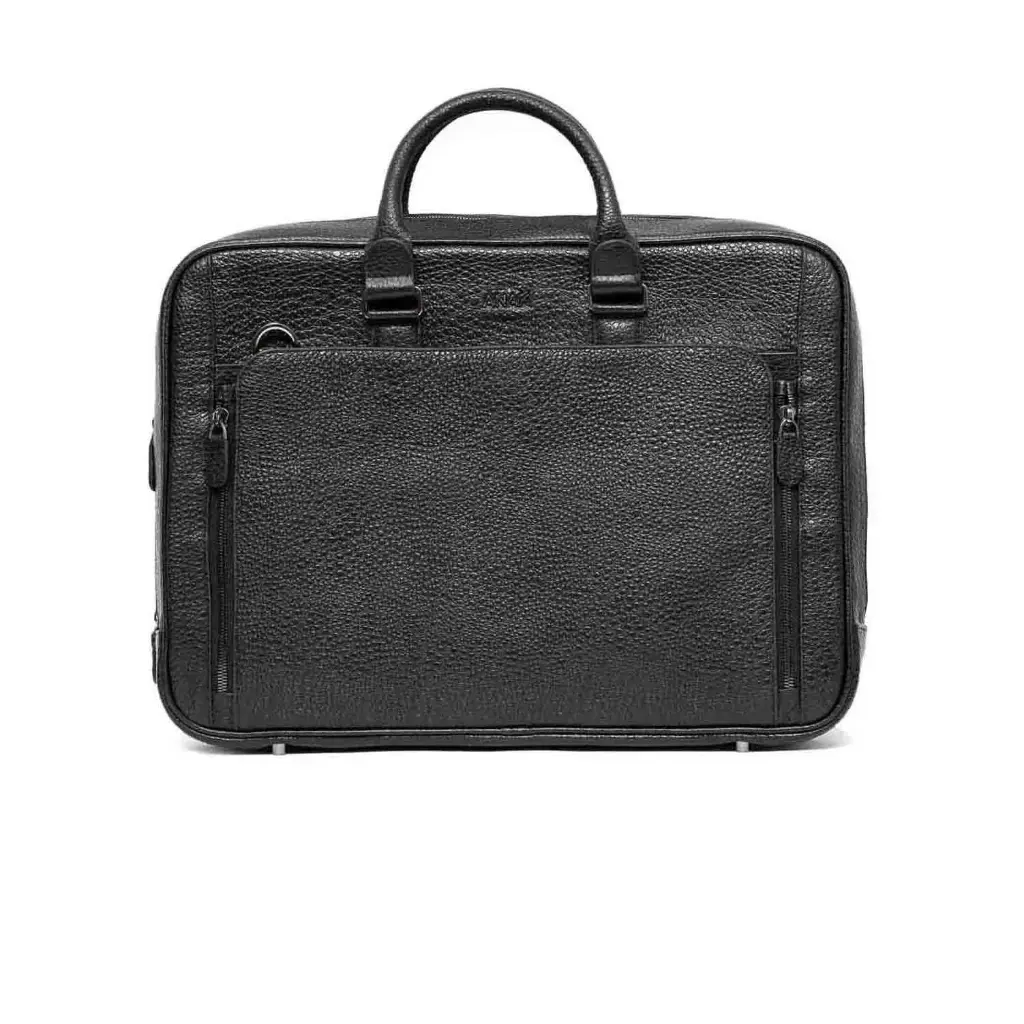 [884] Gentle Leather Briefcase(Cheetah) (Black)