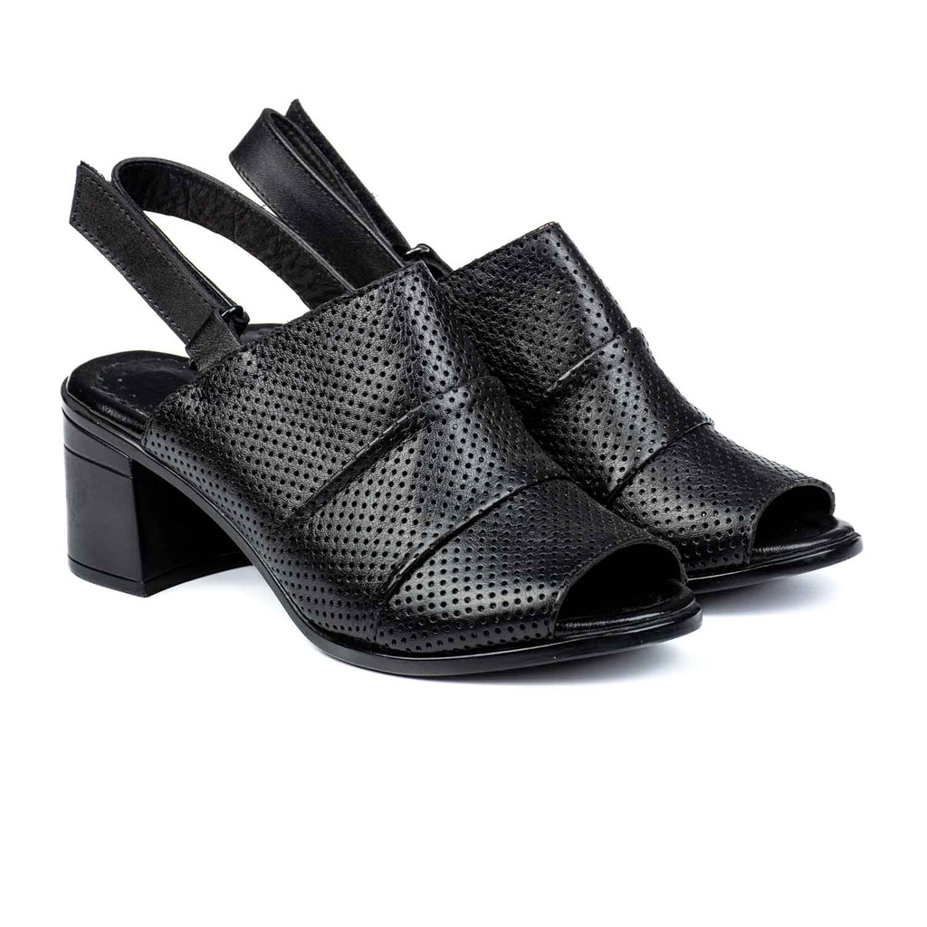 Block-Heel Open Toe Sandals Model 5047 (Patterned)